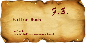Faller Buda névjegykártya